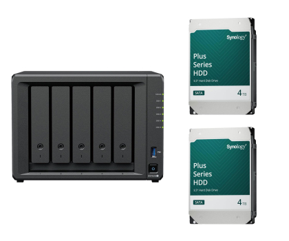 Dysk sieciowy Synology DS1525+ (2x 4TB HDD HAT3300-4T)